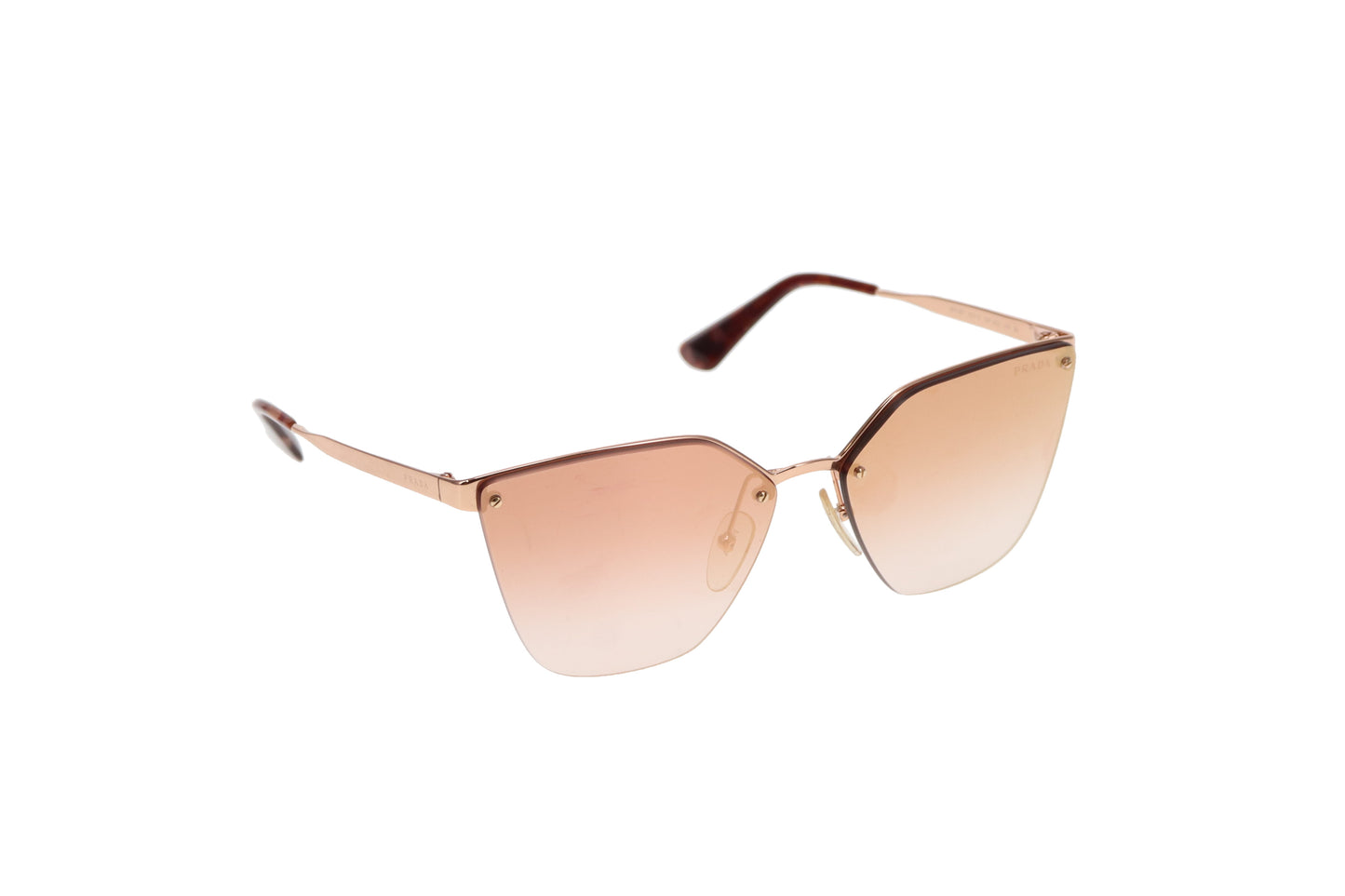 Prada Rose Gold Mirrored SPR 68T Sunglasses