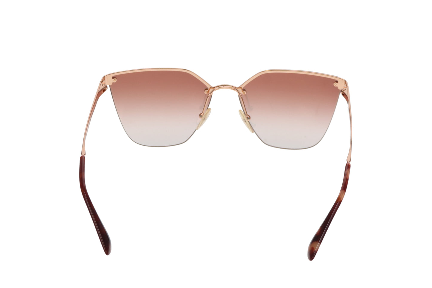 Prada Rose Gold Mirrored SPR 68T Sunglasses