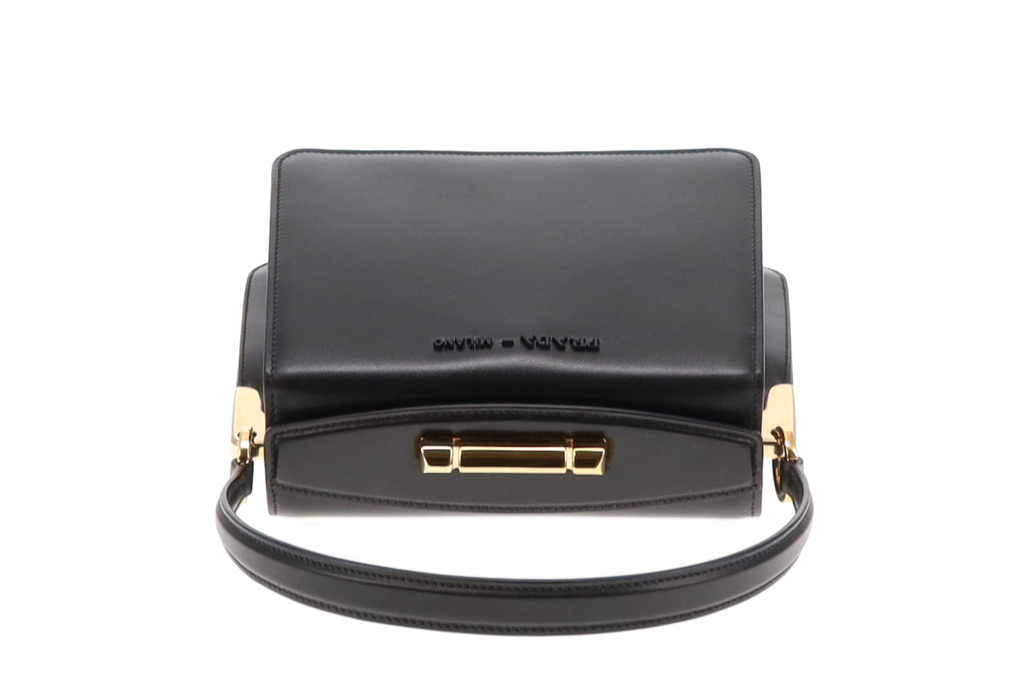 Prada Black Smooth Leather Sybille Bag