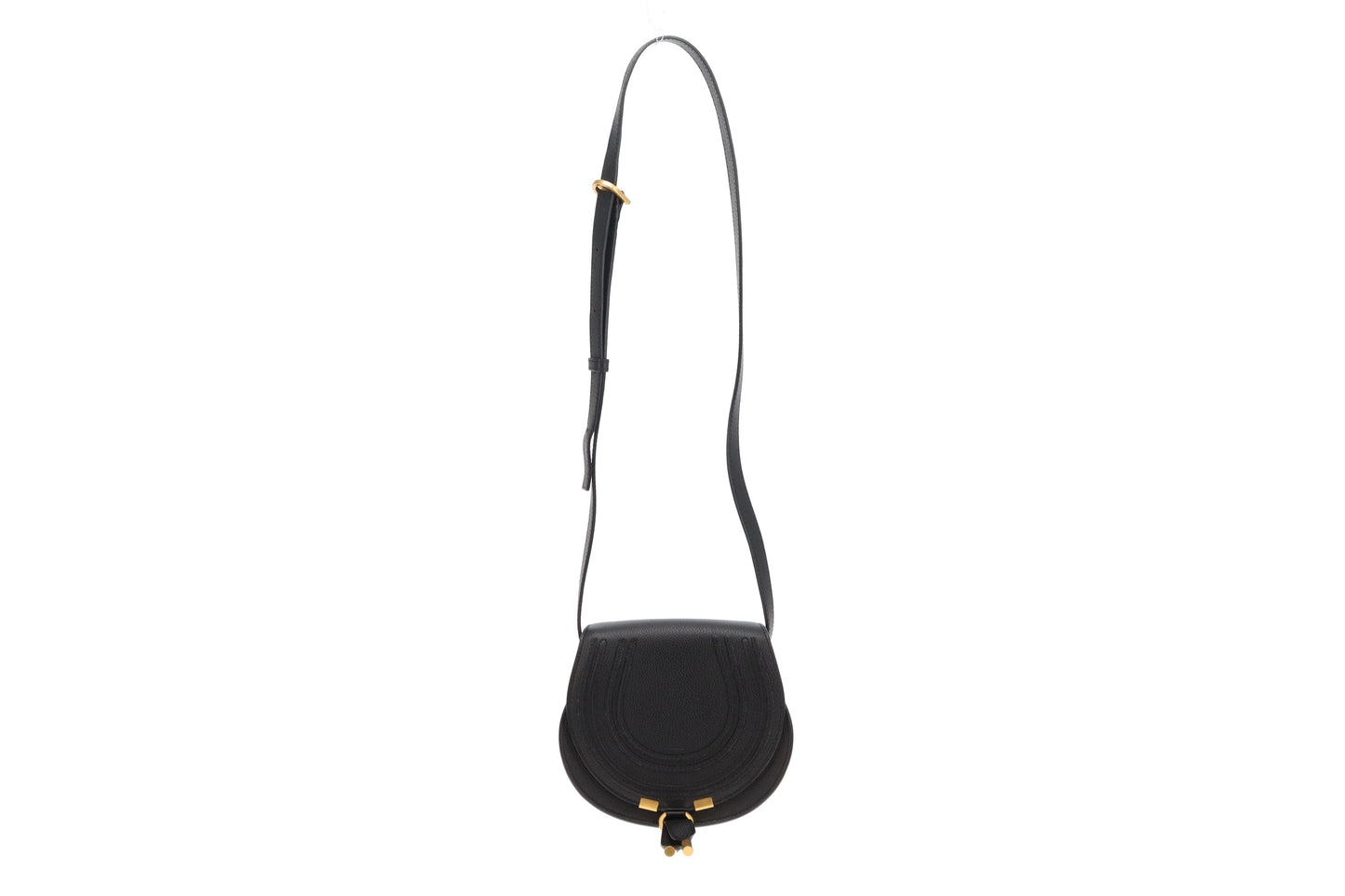 Chloe Black Small Marcie Saddle Bag