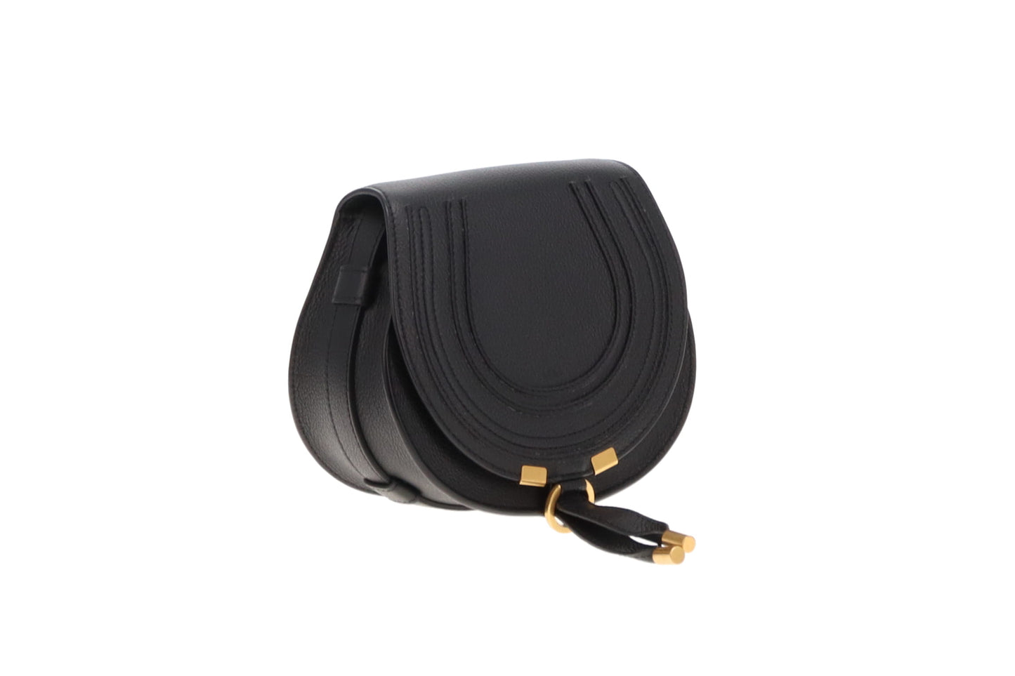 Chloe Black Small Marcie Saddle Bag