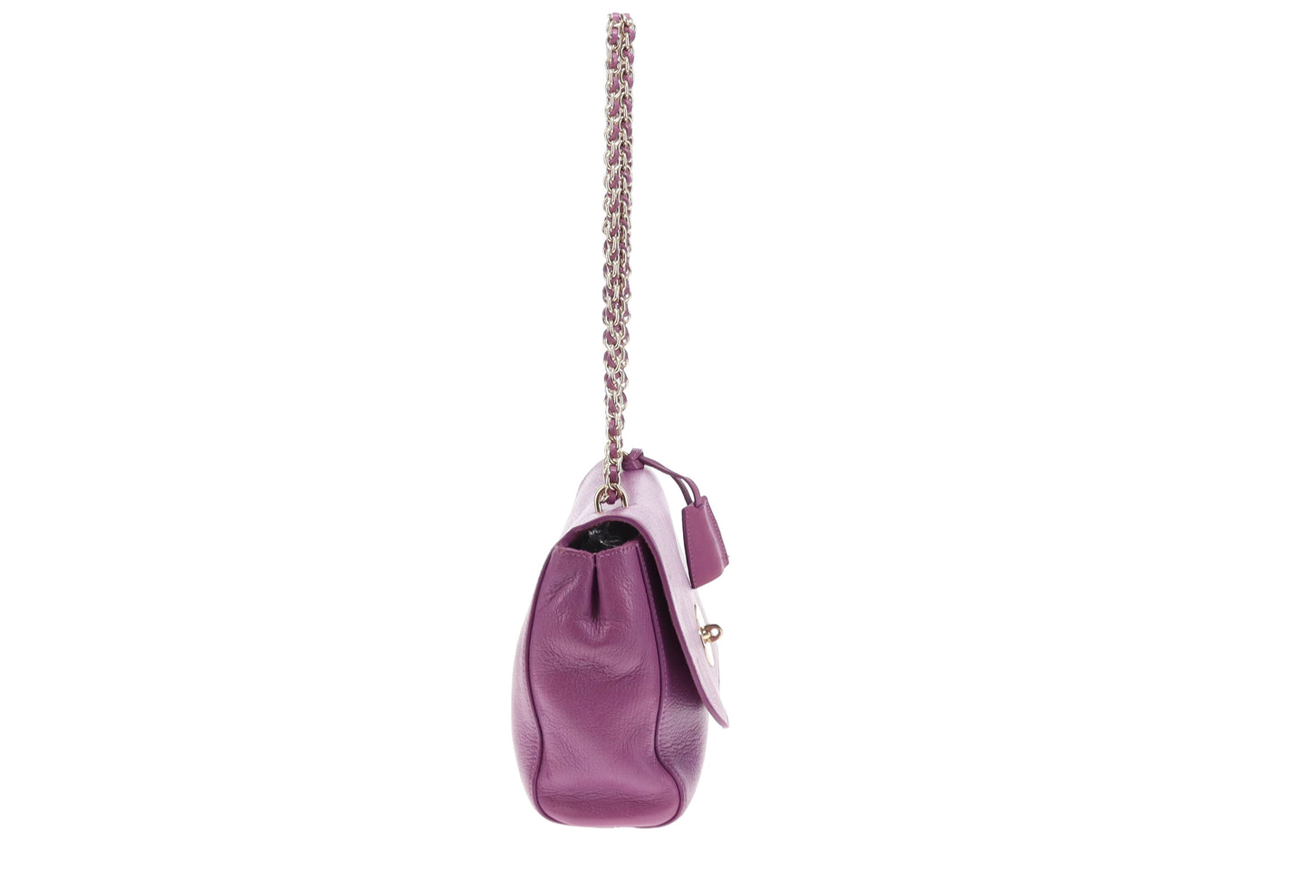 Mulberry Purple Glossy Goat Medium Lily Shoulder Bag