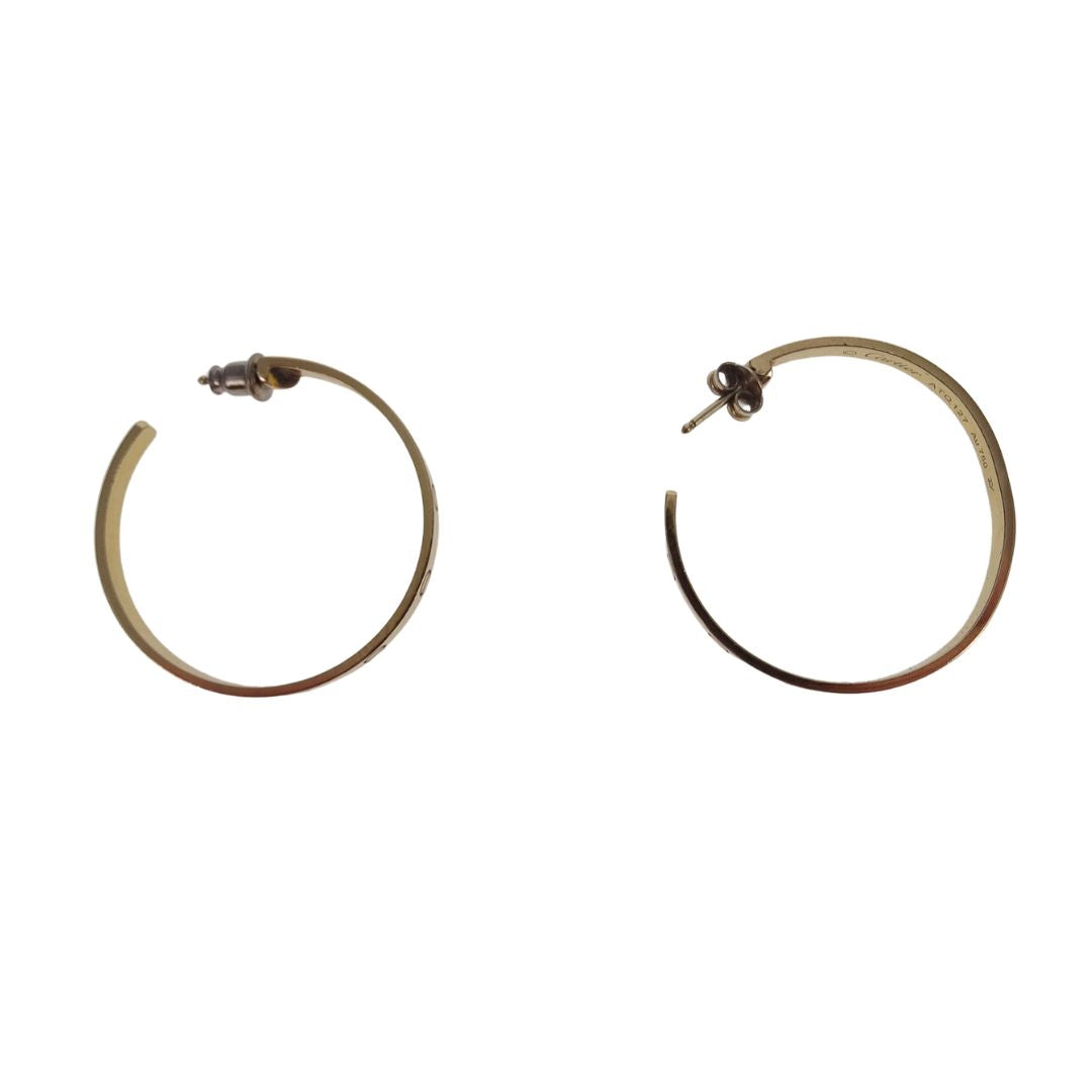 Cartier 18K Gold Large Model Love Hoop Earrings