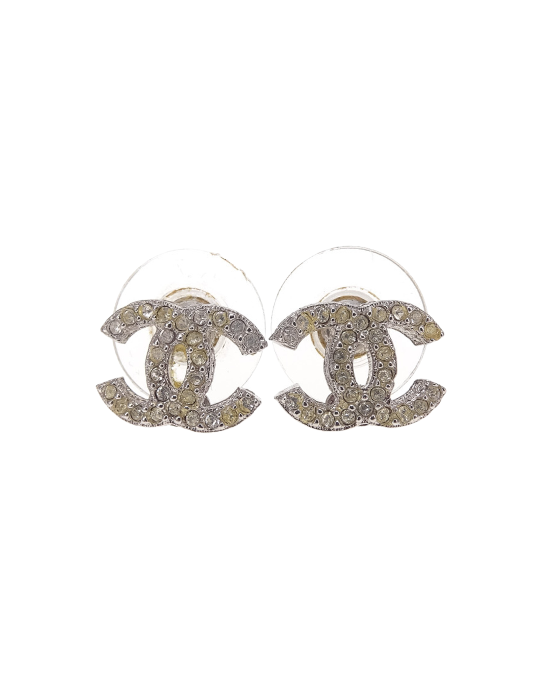 Chanel Crystal CC Small Stud Earrings 2016