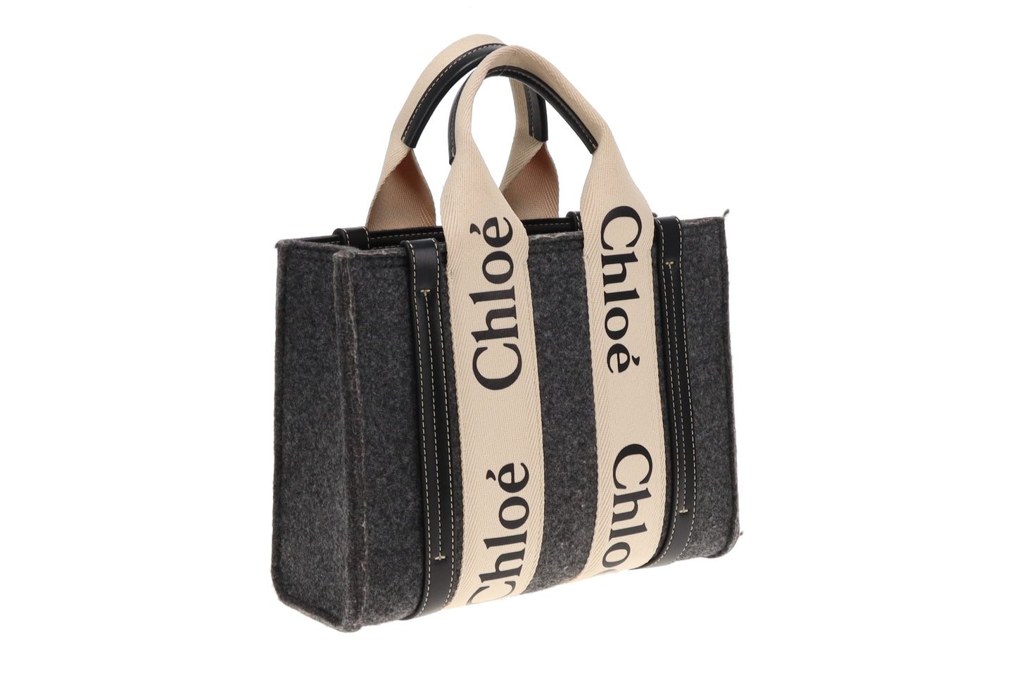 Chloe Wool Woody Small Tote Bag