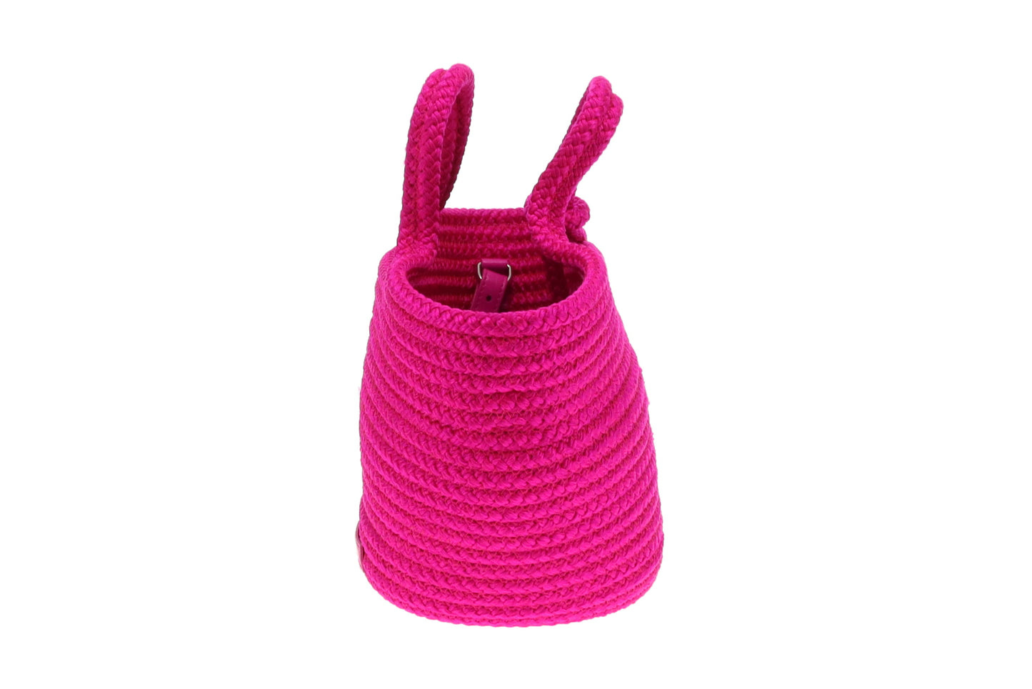 Balenciaga Hot Pink Small Ibiza Woven Basket Bag