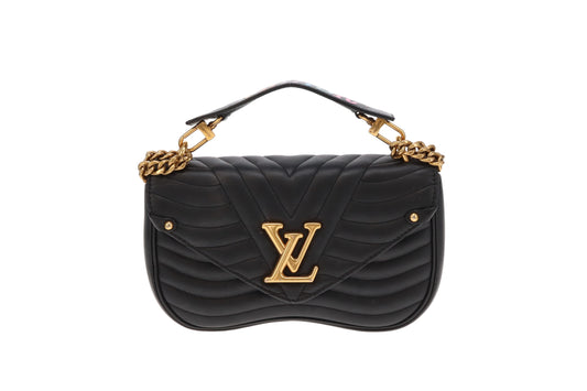 Louis Vuitton Black Leather New Wave Chain Bag MM NZ2159 - 2019