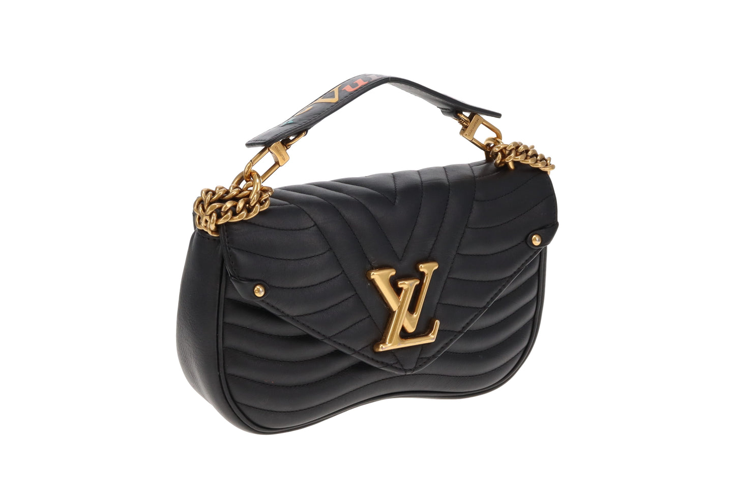 Louis Vuitton Black Leather New Wave Chain Bag MM NZ2159 - 2019