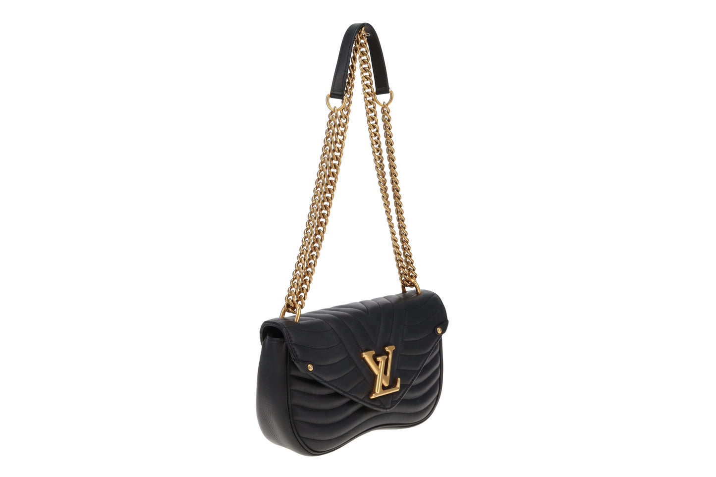 Louis Vuitton Black Leather New Wave Chain Bag MM NZ2159 - 2019