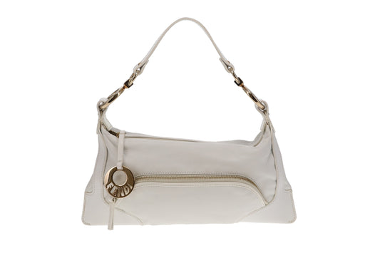 Fendi White Leather Vintage Shoulder Bag