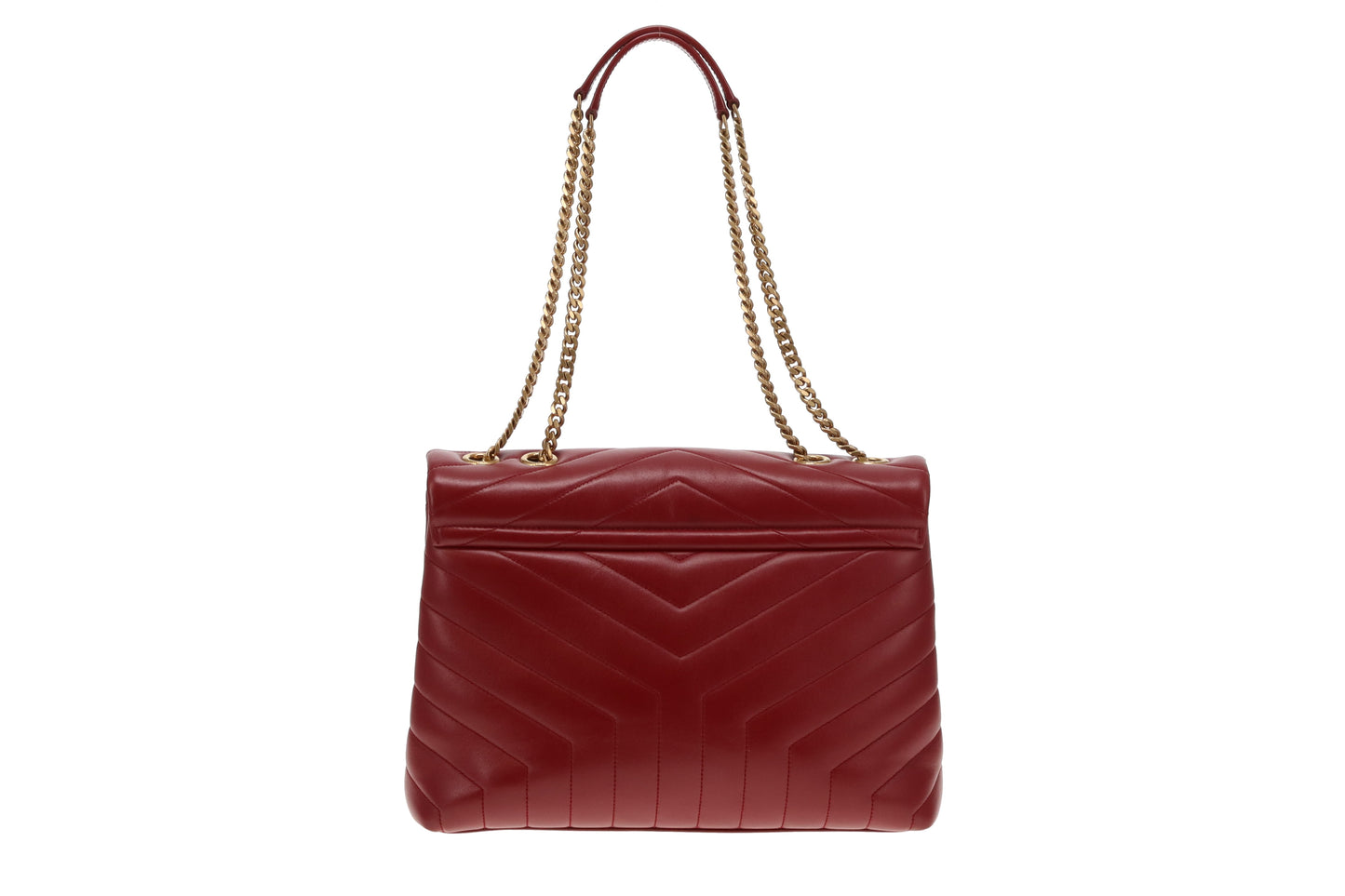 Saint Laurent Medium Loulou Red Matelasse Leather GHW