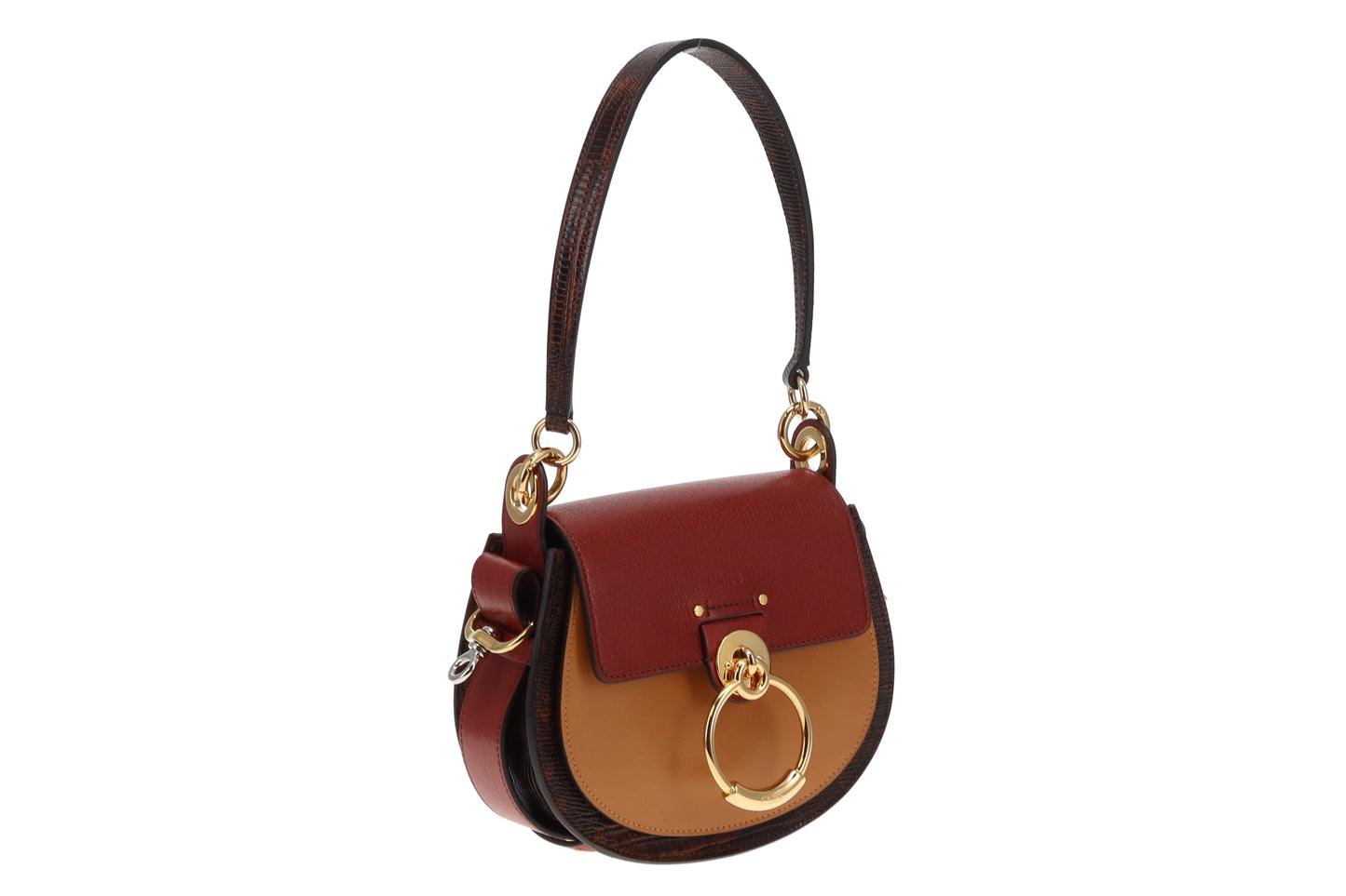 Chloe Sepia Brown and Red Tess Bag