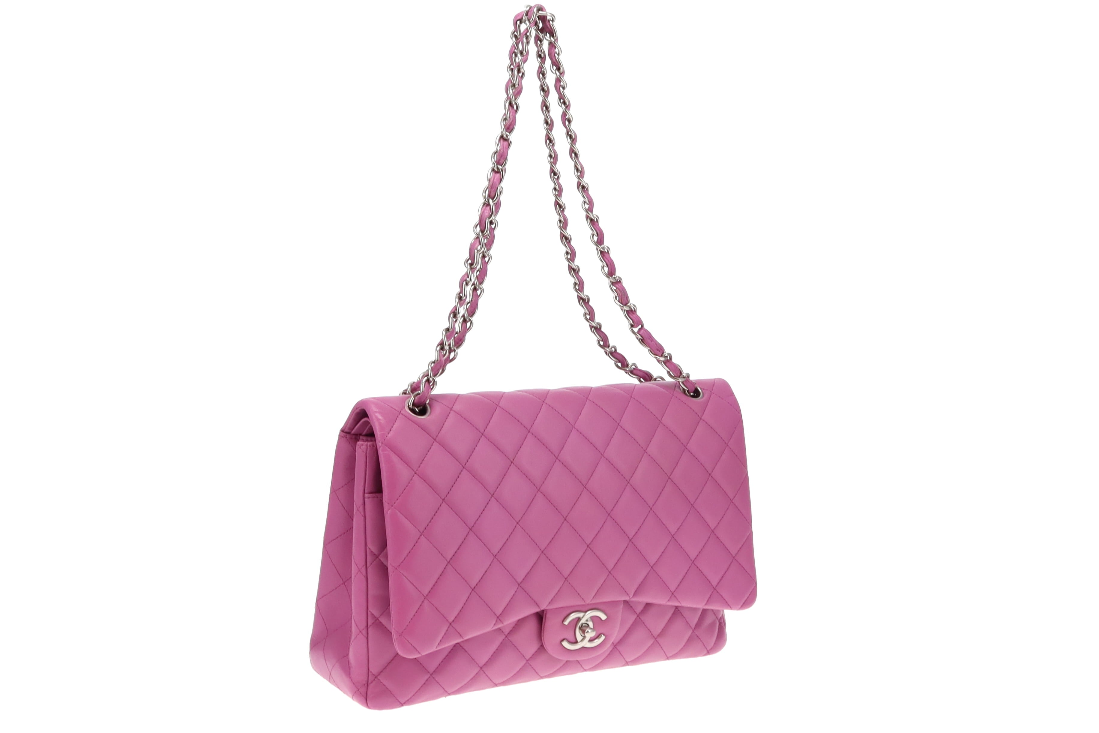 Chanel Pink Maxi Double Flap 14 Series Designer Exchange Ltd