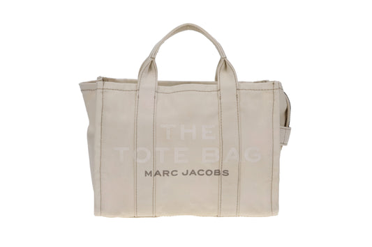 Marc Jacobs Cream Canvas The Medium Tote Bag