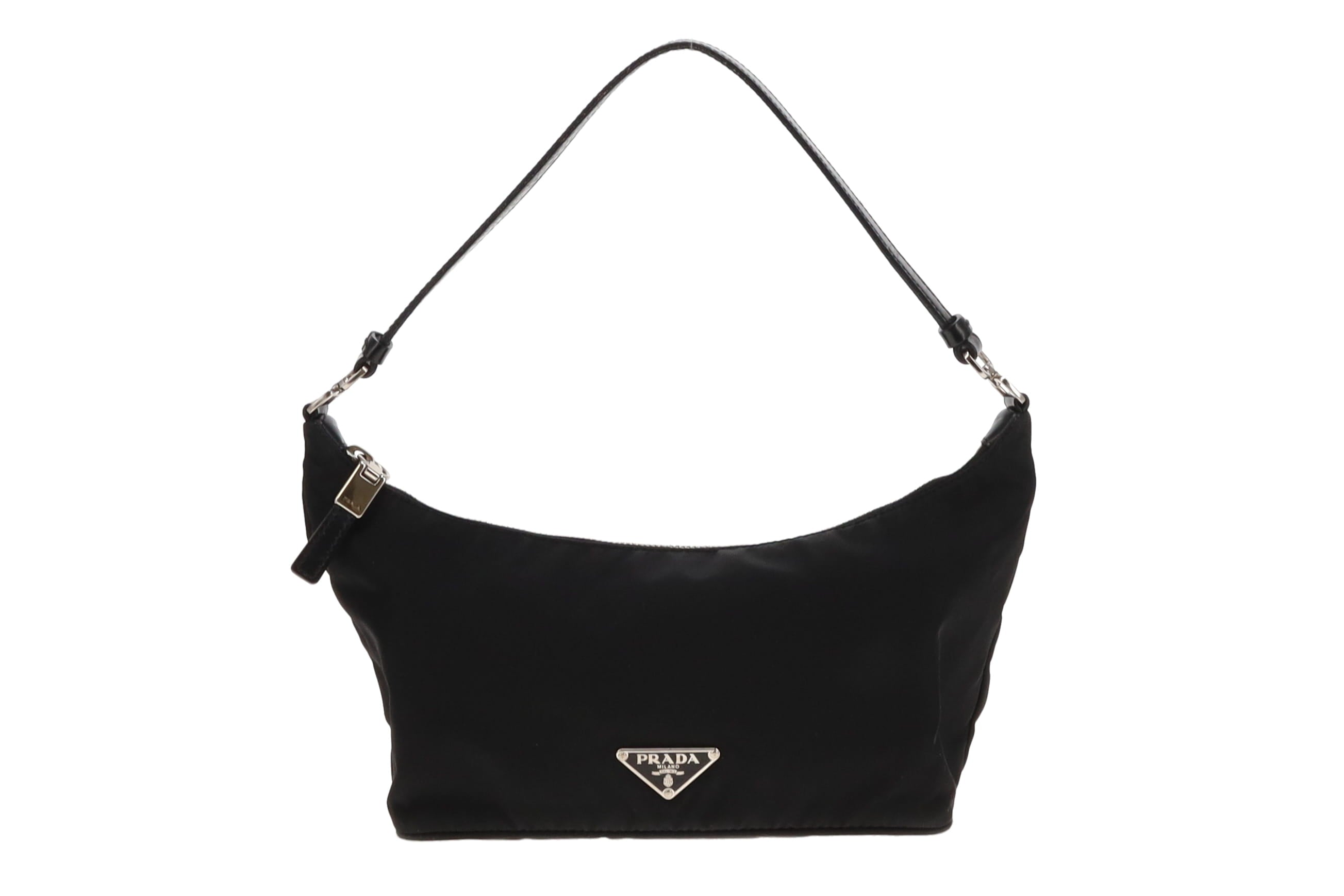 Prada Black Nylon Wide Base Shoulder Bag Designer Exchange Ltd