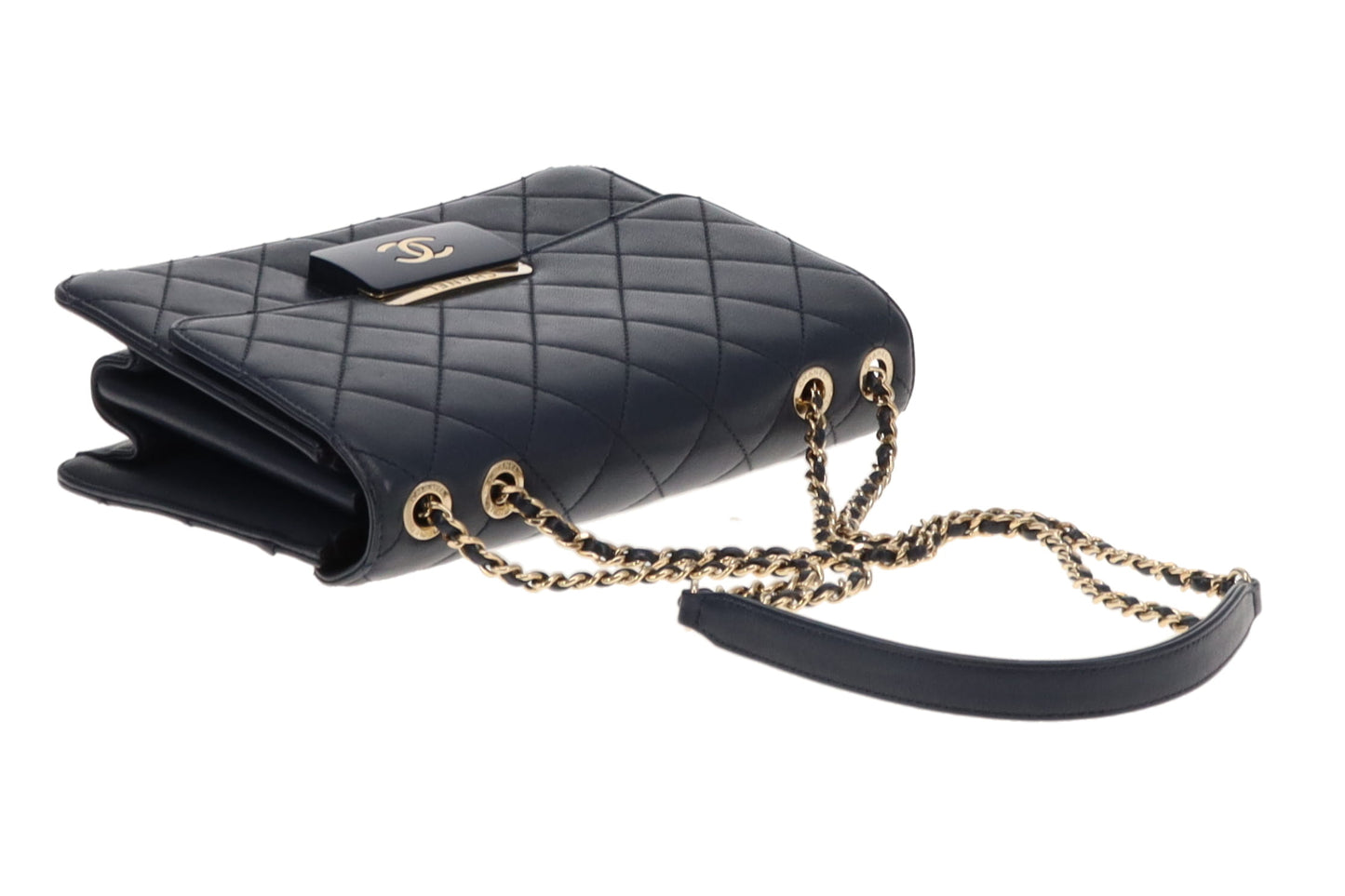 Chanel Navy Calfskin Beauty Lock Bag 2016