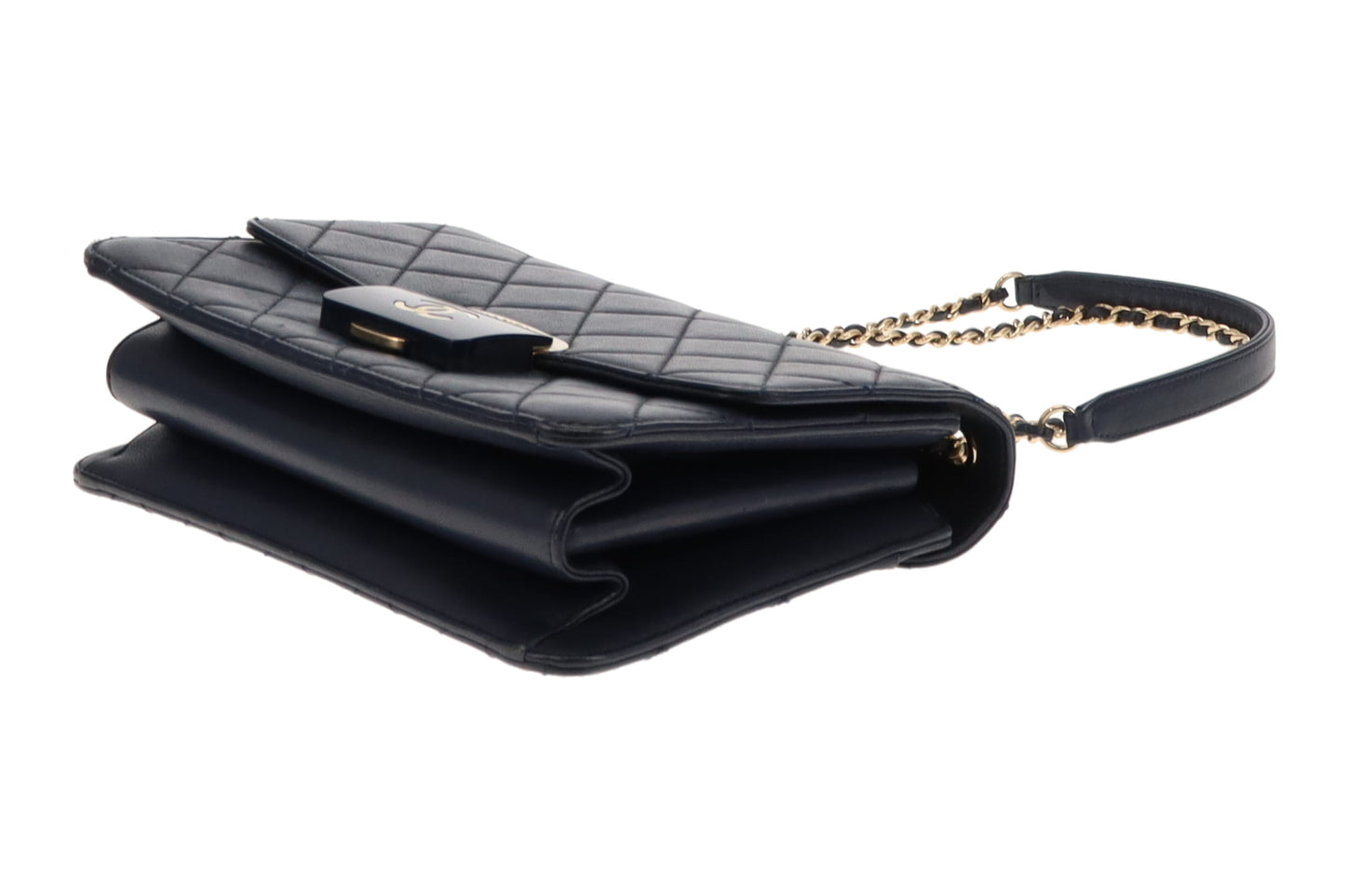 Chanel Navy Calfskin Beauty Lock Bag 2016