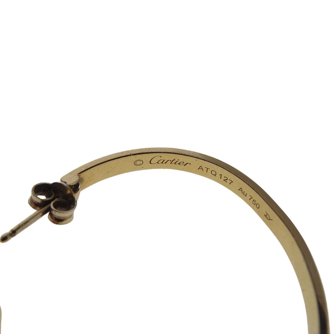 Cartier 18K Gold Large Model Love Hoop Earrings