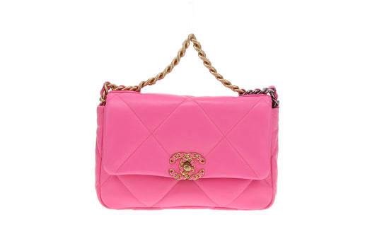 Chanel 19 Small Hot Pink Leather 2021