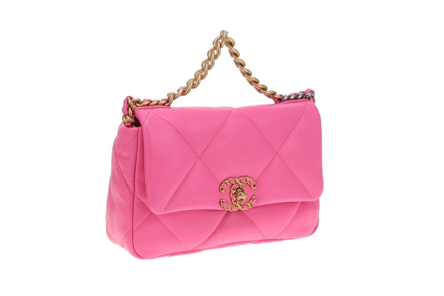 Chanel 19 Small Hot Pink Leather 2021