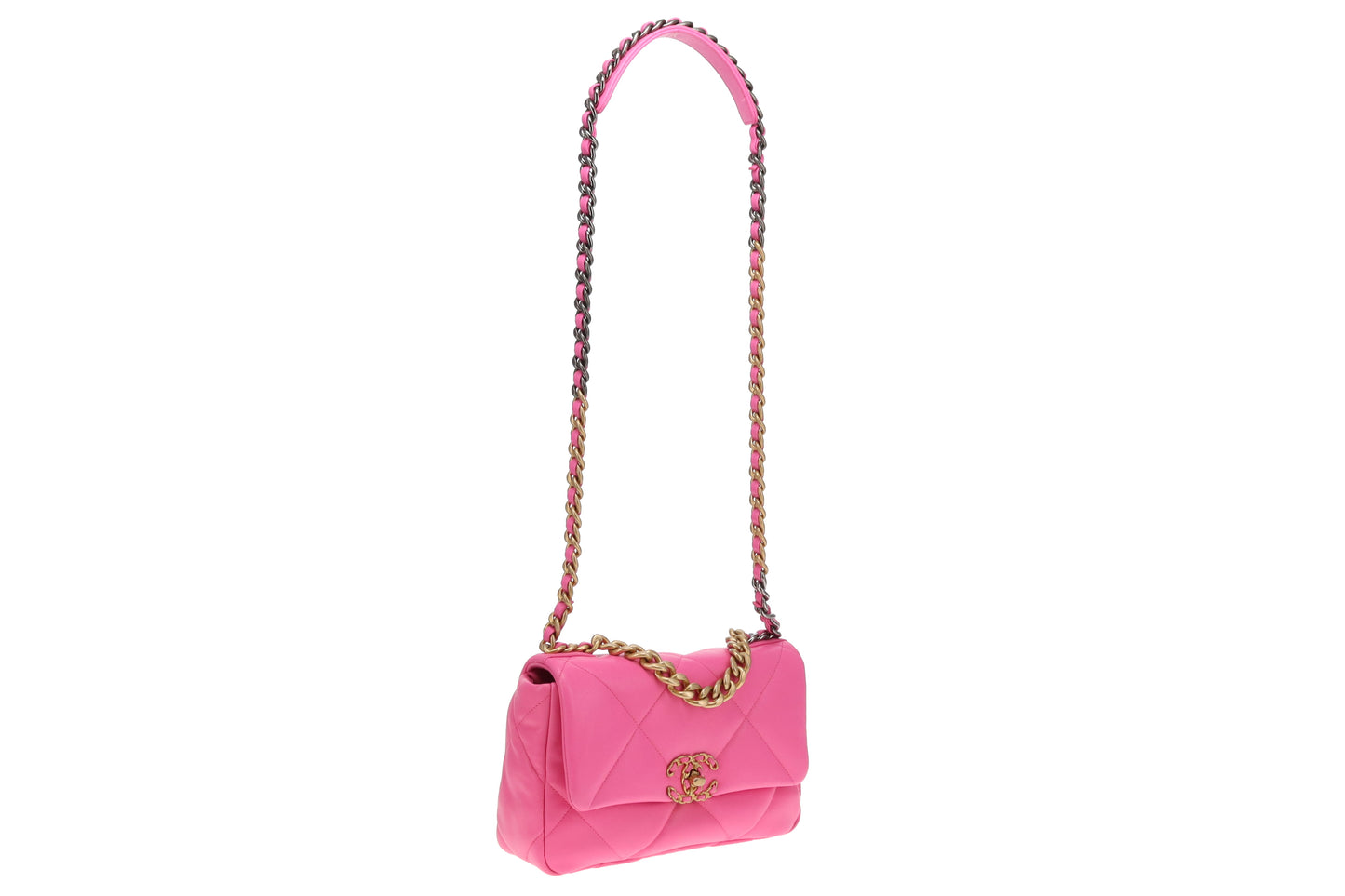 Chanel 19 Small Hot Pink Leather 2021