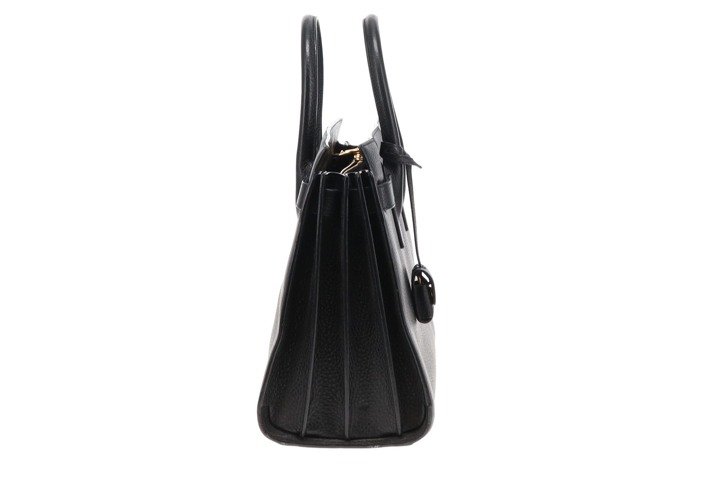 Saint Laurent Black Grained Leather Small Sac De Jour with Strap 2014