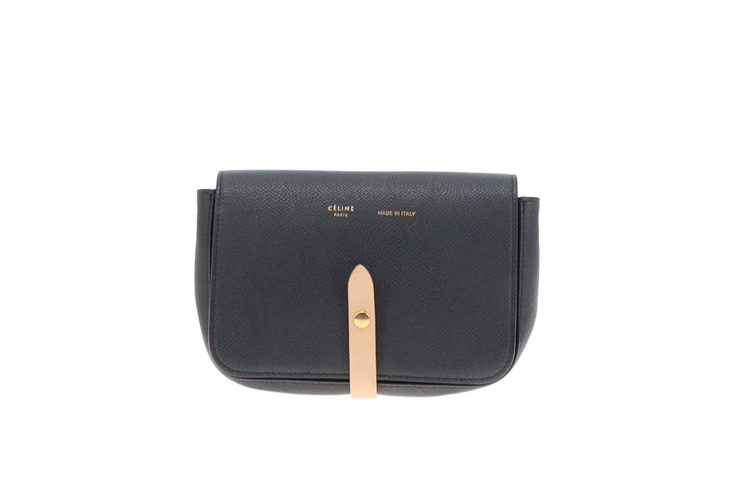 Celine Navy and Tan Leather Strap Crossbody & Clutch