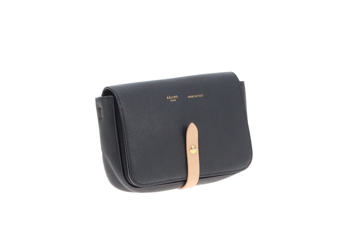 Celine Navy and Tan Leather Strap Crossbody & Clutch