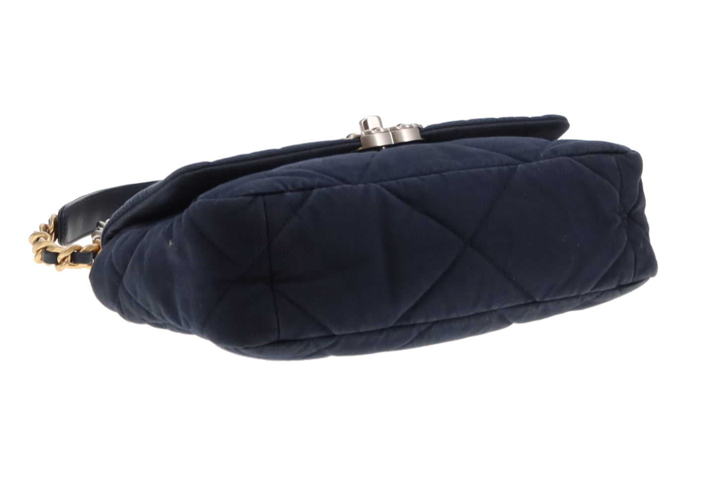 Chanel 19 Small Navy Blue In Quilted Fabric 2022