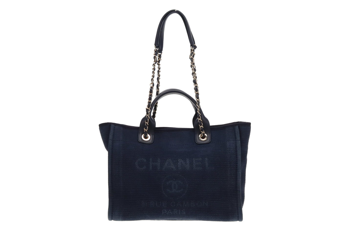 Chanel Navy Blue Small Deauville Tote 2022