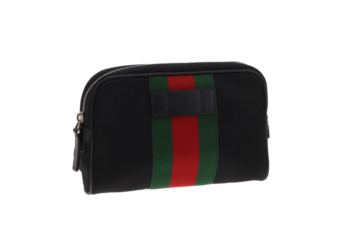 Gucci Black Canvas Ophidia Waist Bag