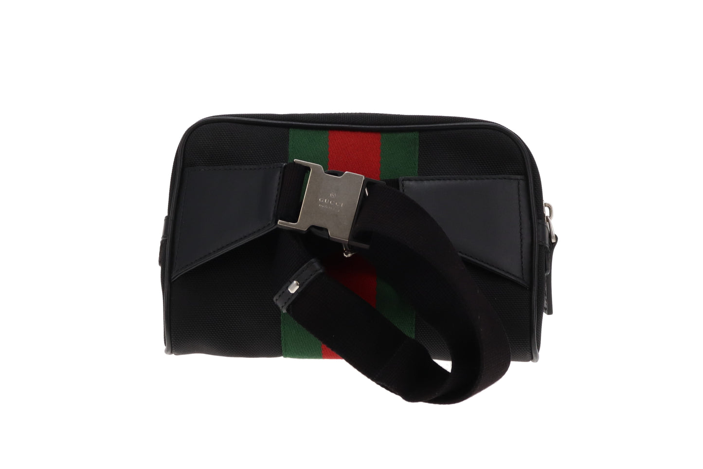 Gucci Black Canvas Ophidia Waist Bag