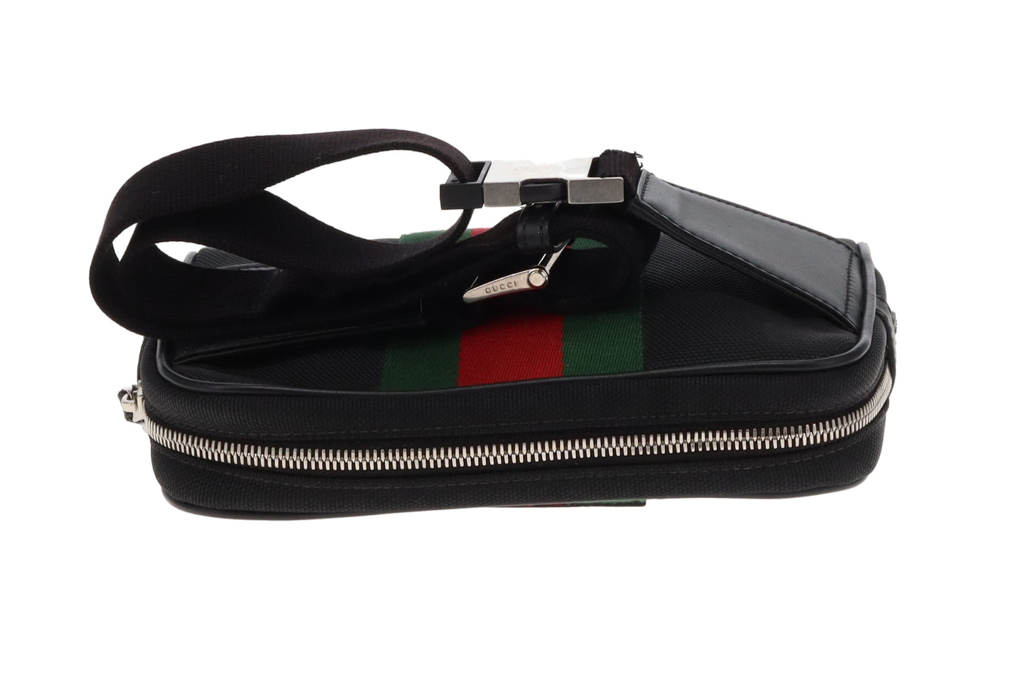 Gucci Black Canvas Ophidia Waist Bag