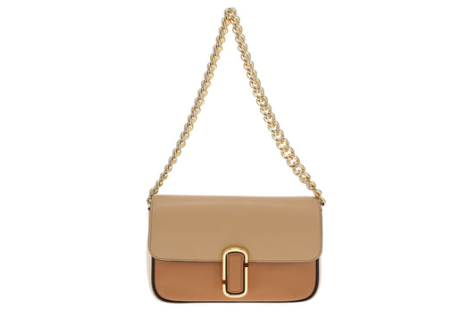 Marc Jacobs Tri Tone Camel Leather J Mark Shoulder Bag