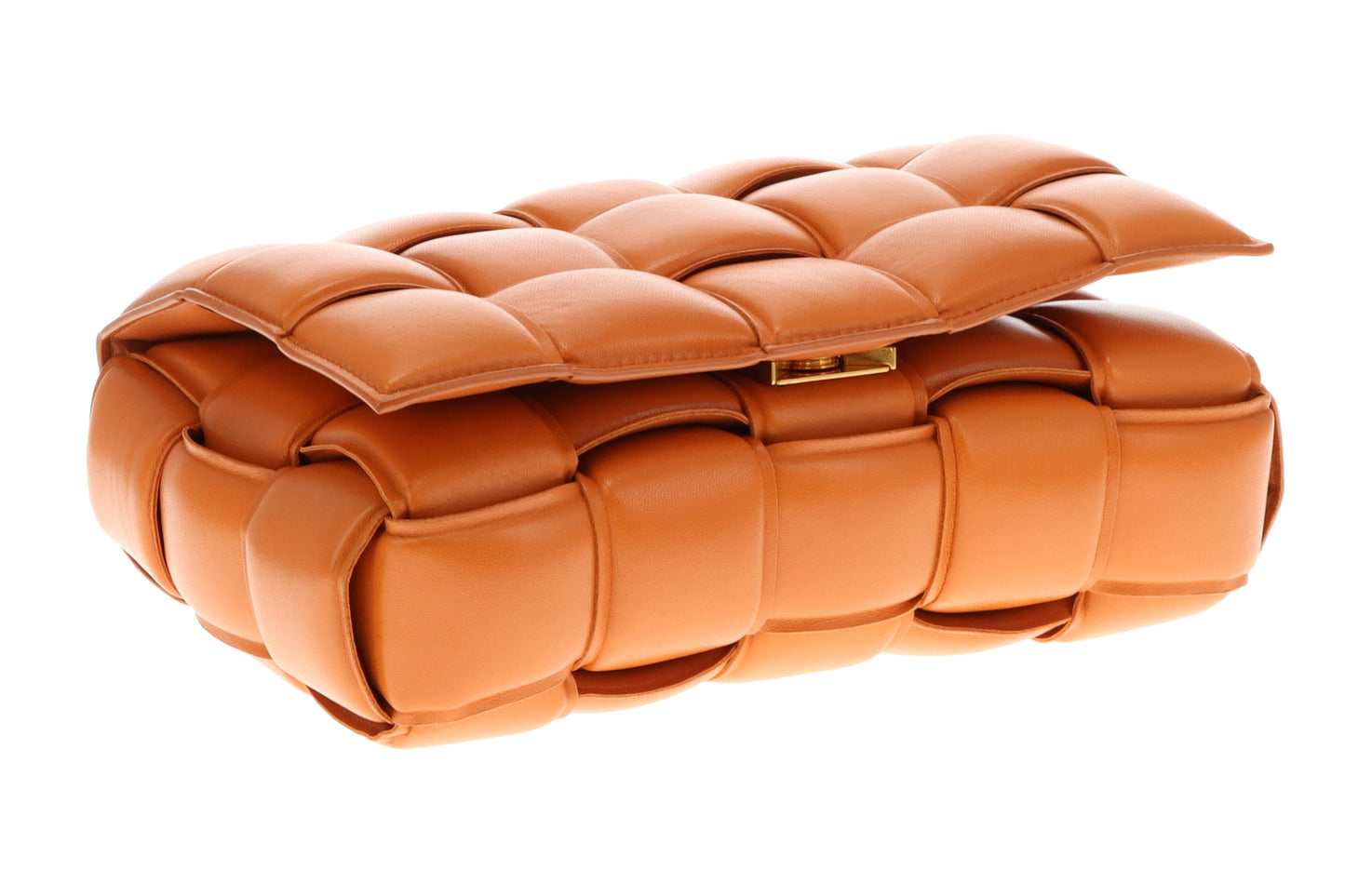 Bottega Veneta Clay Nappa Leather Maxi Weave Padded Cassette