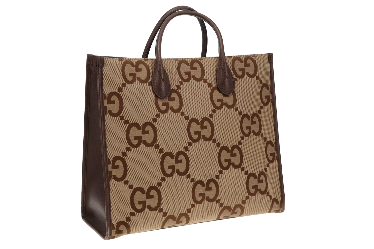 Gucci Jumbo GG Canvas Tote Bag with Web Strap