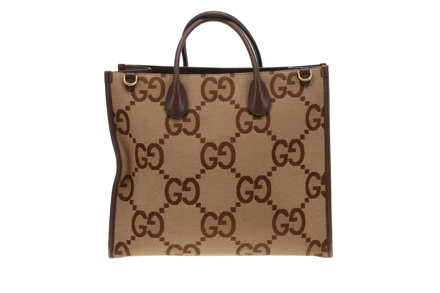 Gucci Jumbo GG Canvas Tote Bag with Web Strap