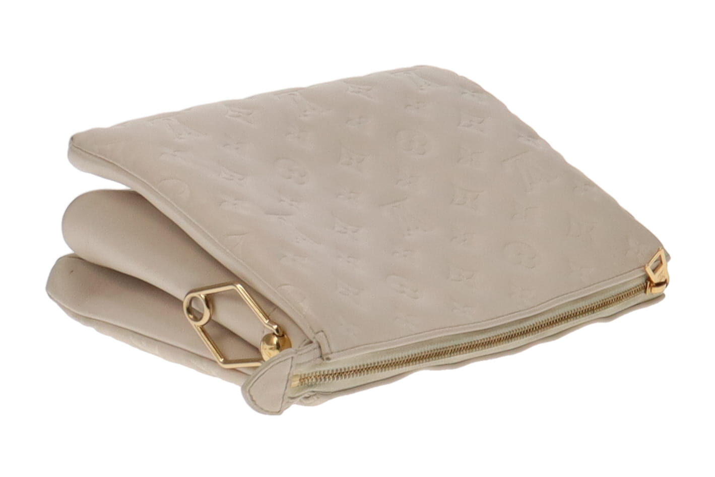 Louis Vuitton Crème Monogram Leather Coussin PM (NFID Chip)