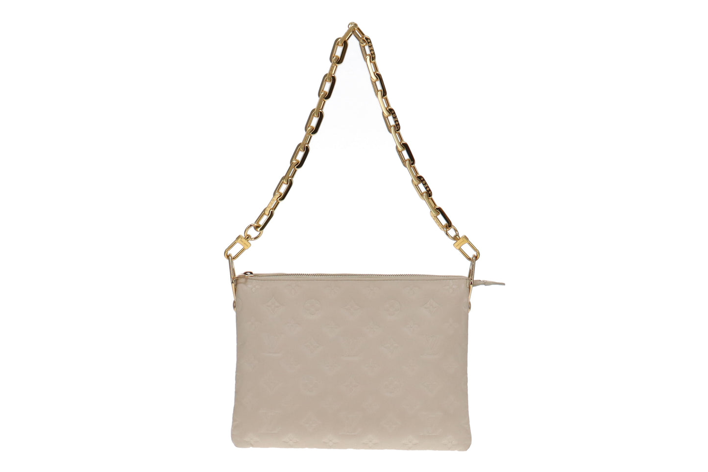 Louis Vuitton Crème Monogram Leather Coussin PM (NFID Chip)