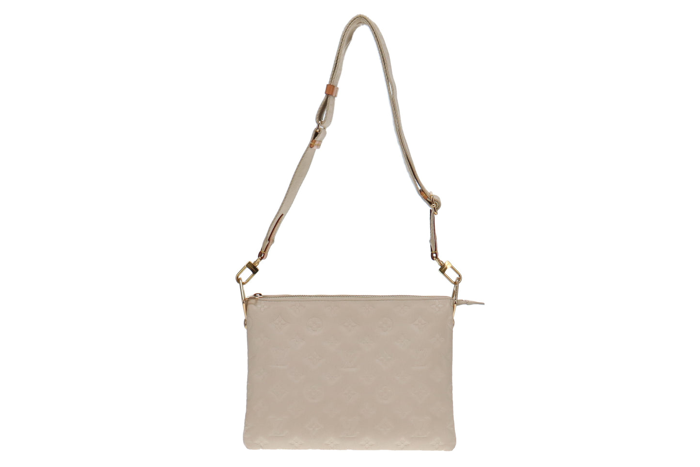 Louis Vuitton Crème Monogram Leather Coussin PM (NFID Chip)