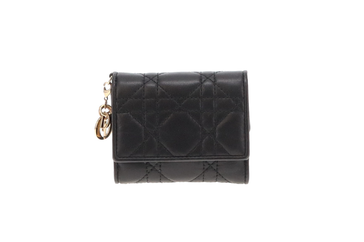 Dior Black Lady Dior Folded Wallet 2021