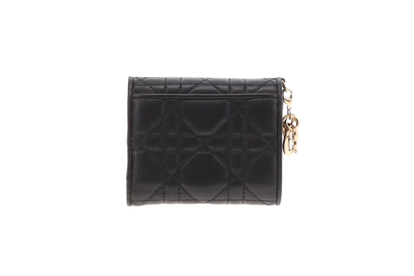 Dior Black Lady Dior Folded Wallet 2021