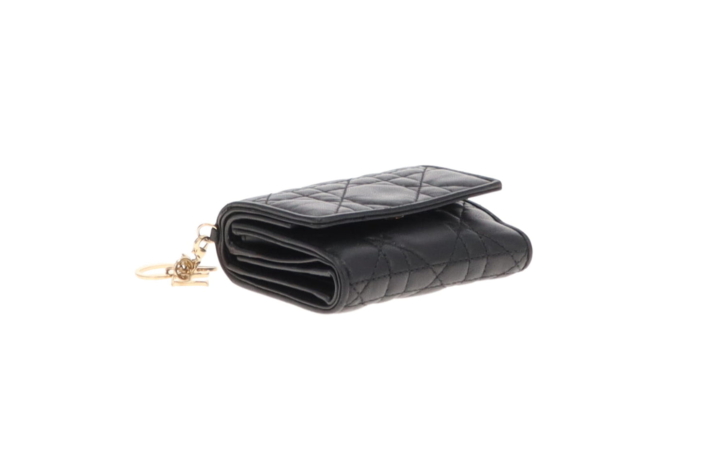 Dior Black Lady Dior Folded Wallet 2021