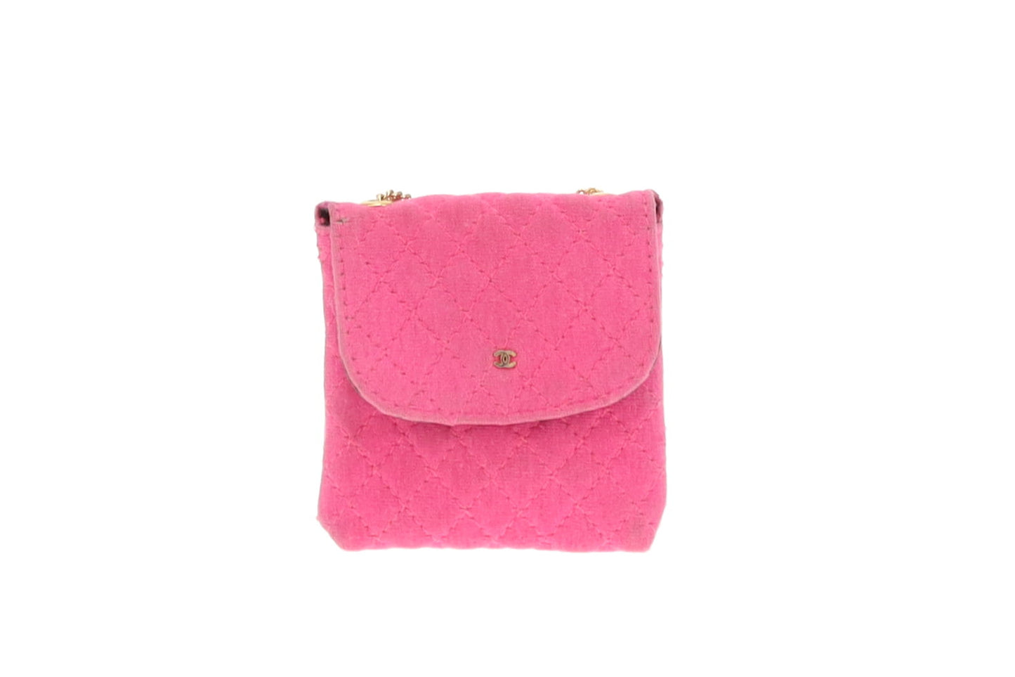 Chanel Vintage Pink  Jersey Quilt Mini Bag