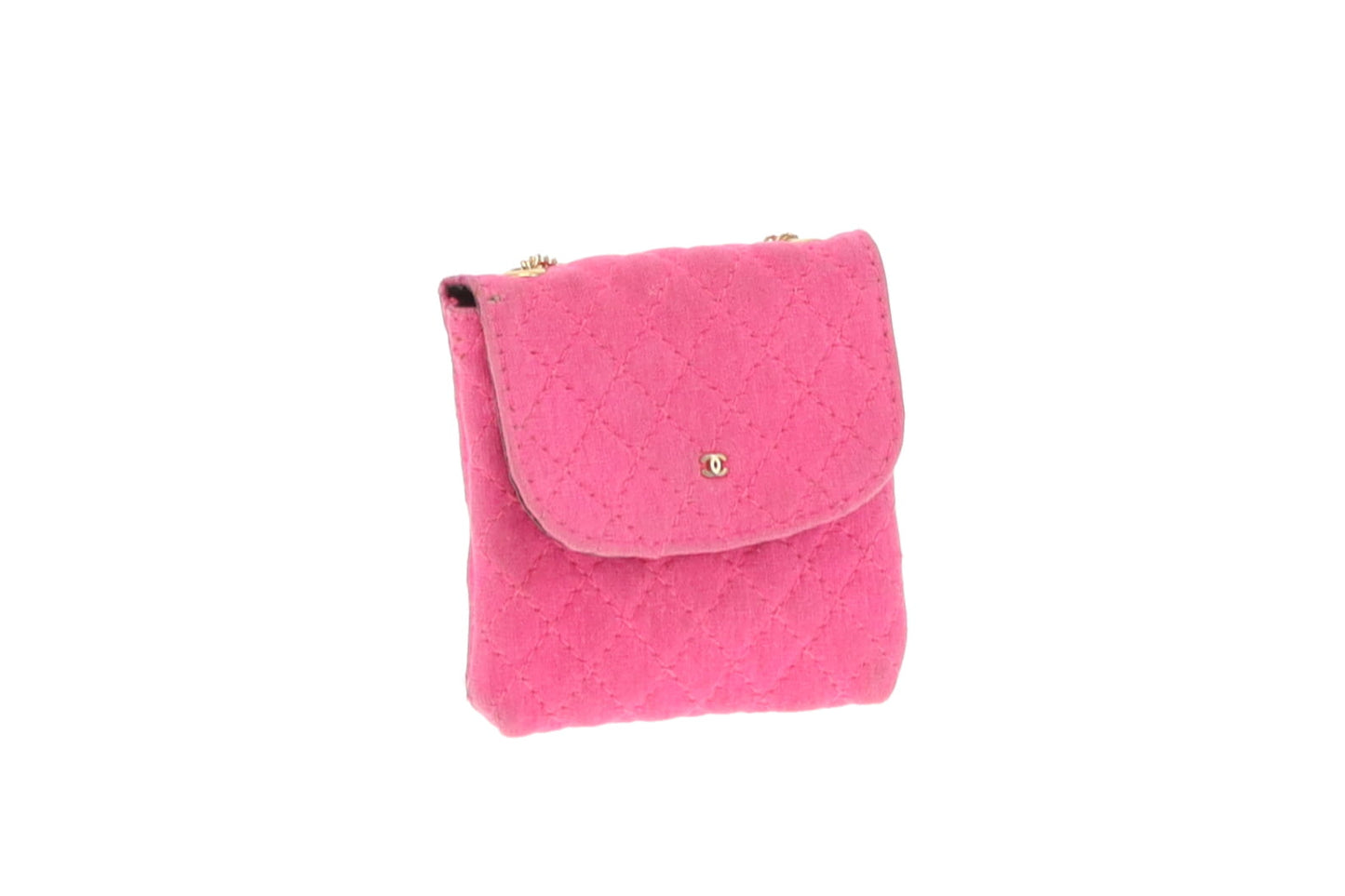 Chanel Vintage Pink  Jersey Quilt Mini Bag