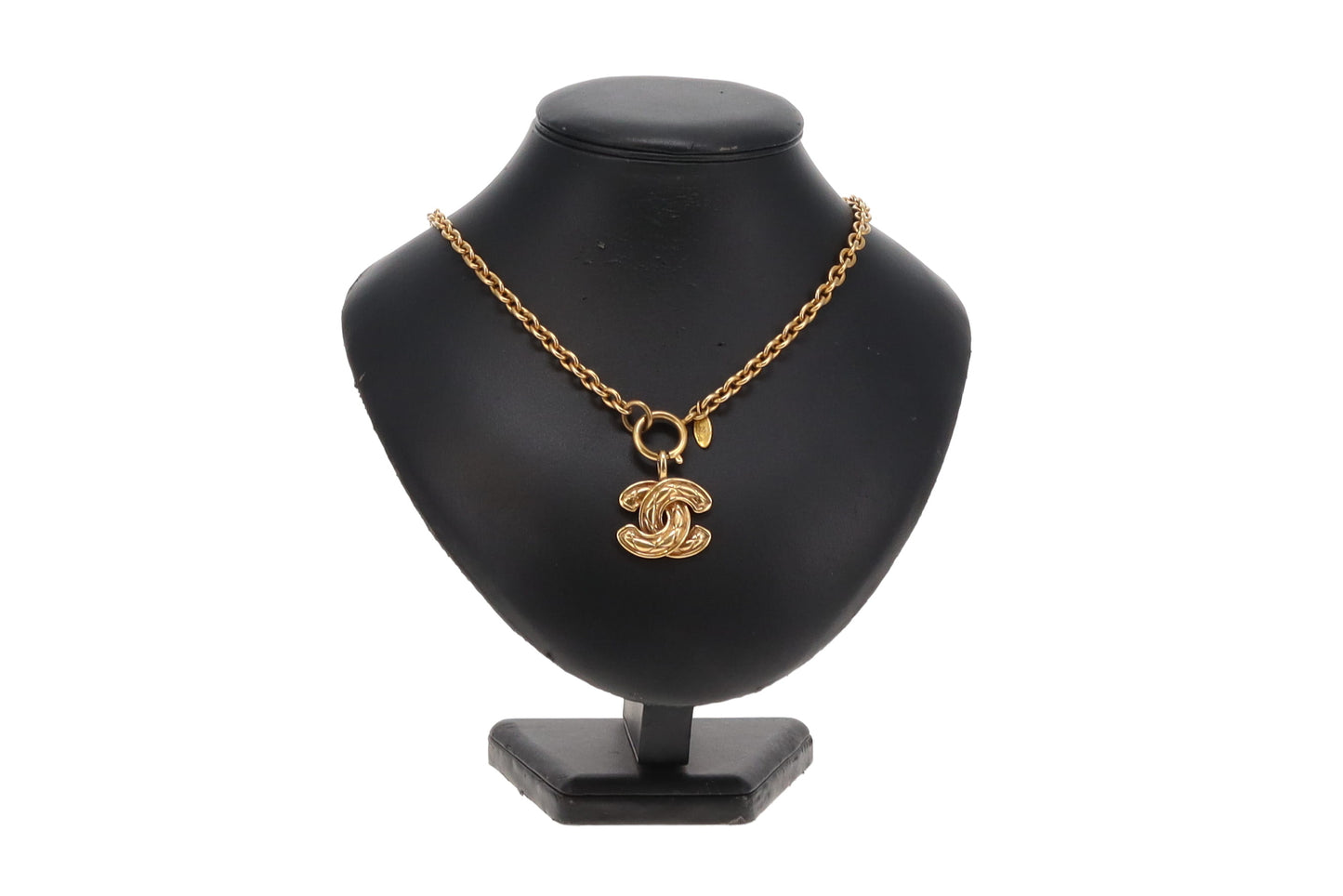 Chanel Vintage Goldtone CC Springring Clasp Necklace