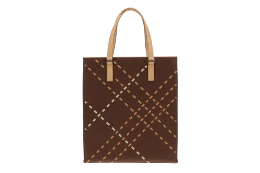 Burberry Woven Leather Tote Bag