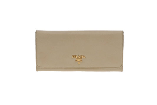 Prada Long Flap Saffiano Wallet