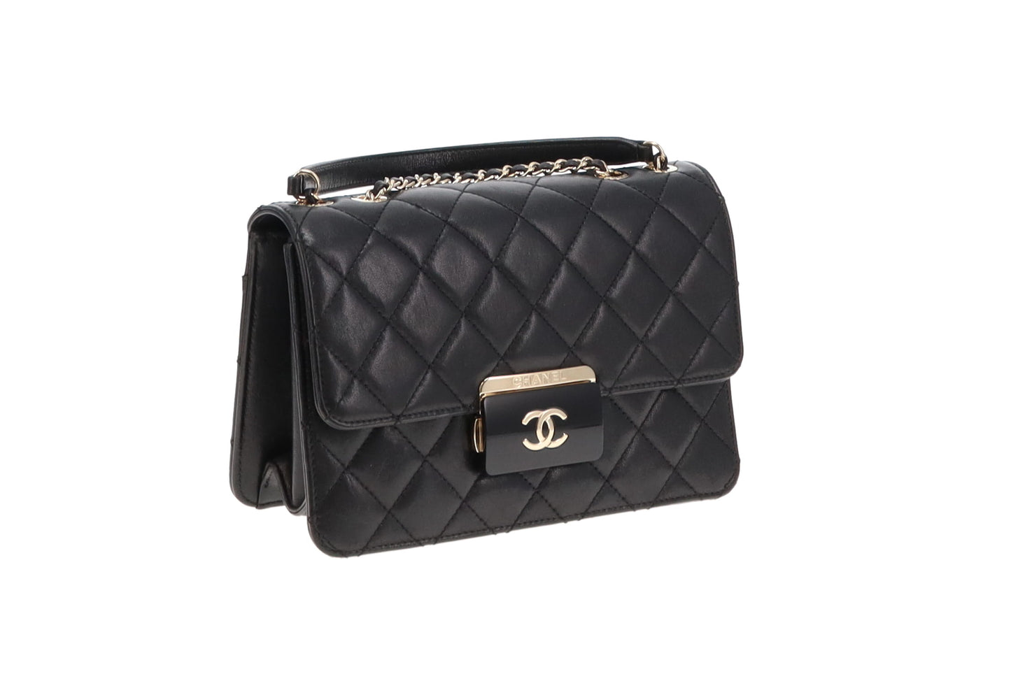 Chanel Black Leather and GHW Beauty Lock Flap Bag  2017/18