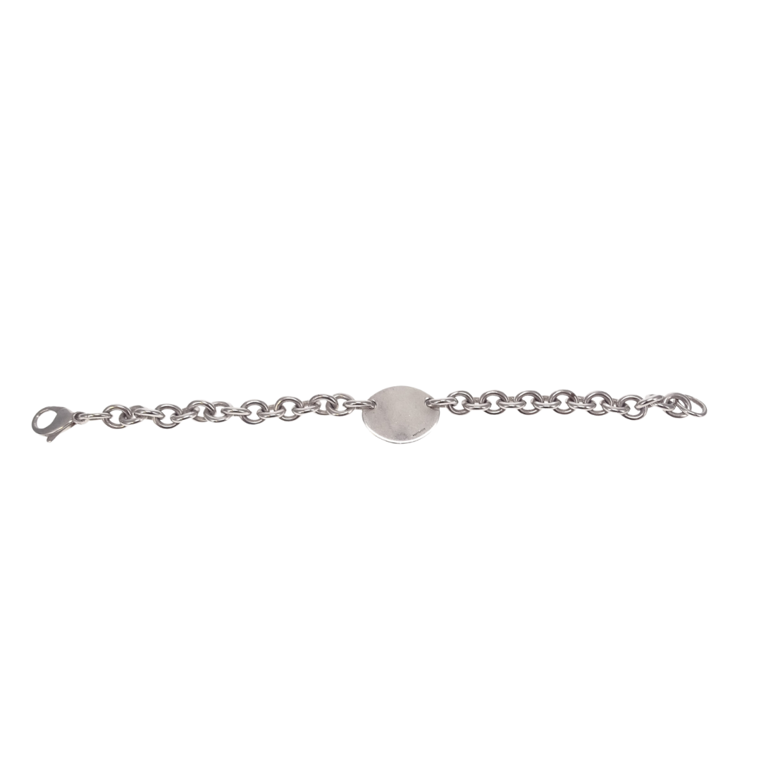 Tiffany & Co Sterling Silver RTT Oval Tag Bracelet